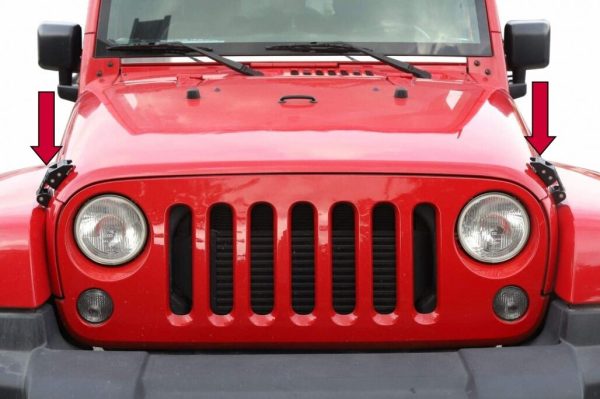 Hood Catches Lock Kit suitable for Jeep Wrangler JK JL (2007-2018) Satin Black Finish - Image 8