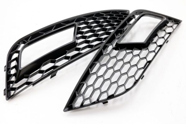 Fog Lamp Covers suitable for Audi A4 B8 Facelift (2012-2015) RS4 Design Black - Image 2