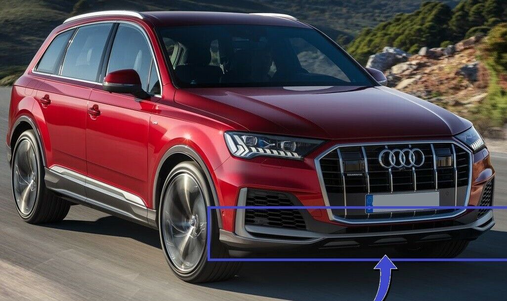NEW GENUINE AUDI Q7 FRONT BUMPER SPOILER LIP TRIM BLACK 4L0807061V7W - Image 2