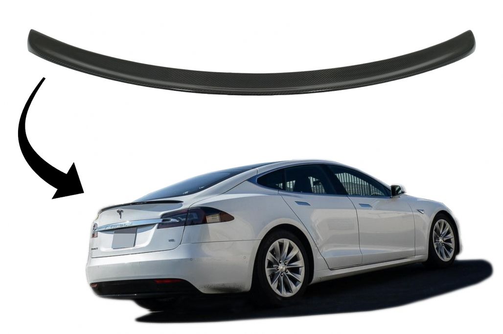 Trunk Spoiler suitable for Tesla Model S (2012-up) Real Carbon