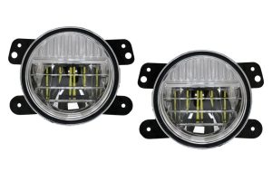 Full LED Fog Lights 4 Inch suitable for JEEP Wrangler JK TJ JL (1996-2018)