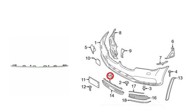 NEW GENUINE BMW 7 SERIES G11 G12 FRONT BUMPER LOWER CENTER GRILL STRIP 51117369897 - Image 3