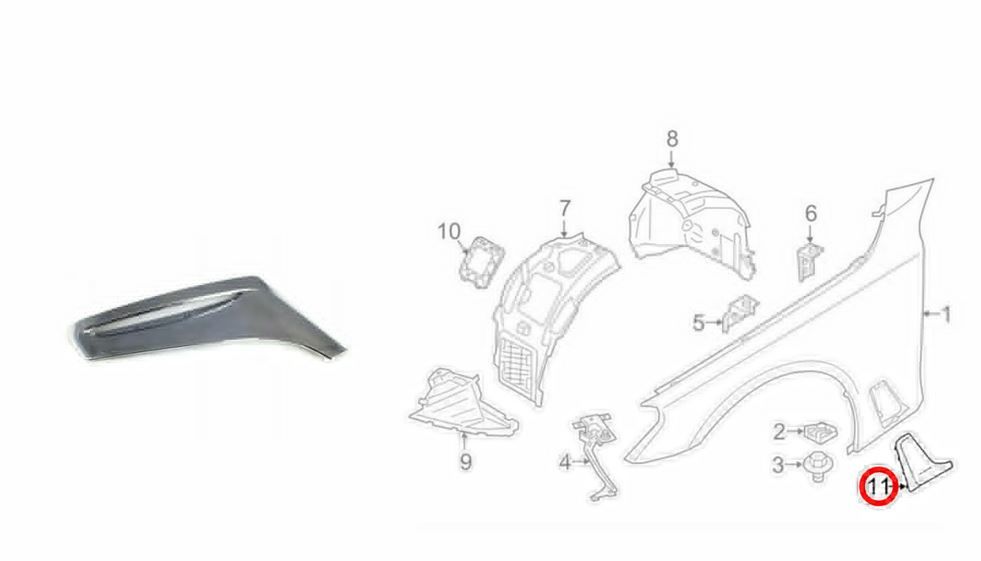 NEW GENUINE BMW 7 SERIES G11 G12 FRONT BUMPER UPPER GUIDES PAIR SET N/S + O/S 51117357201 + 51117357202 - Image 6