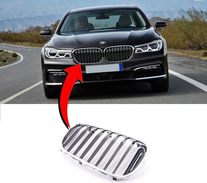 NEW GENUINE BMW 7 SERIES G11 G12 FRONT KIDNEY GRILL CHROME RIGHT O/S 51137357012