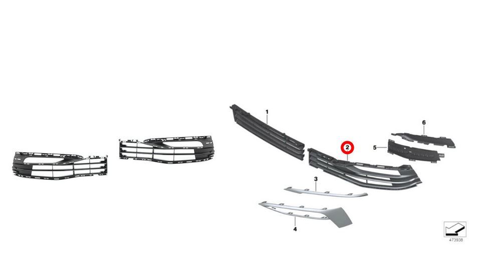 NEW GENUINE BMW 5 SERIES G30 G31 FRONT BUMPER GRILLS PAIR SET N/S + O/S 51117385277 + 51117385278 - Image 3