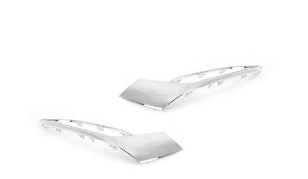 NEW GENUINE BMW 5 SERIES G30 G31 FRONT BUMPER LUXURY LINE CHROME TRIMS PAIR SET 51117385283 + 51117385284 - Image 7