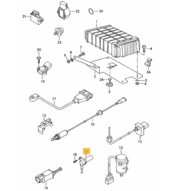 NEW GENUINE VW LUPO 99-06 POLO 02-08 CRANKSHAFT POSITION SENSOR 030957147T - Image 2