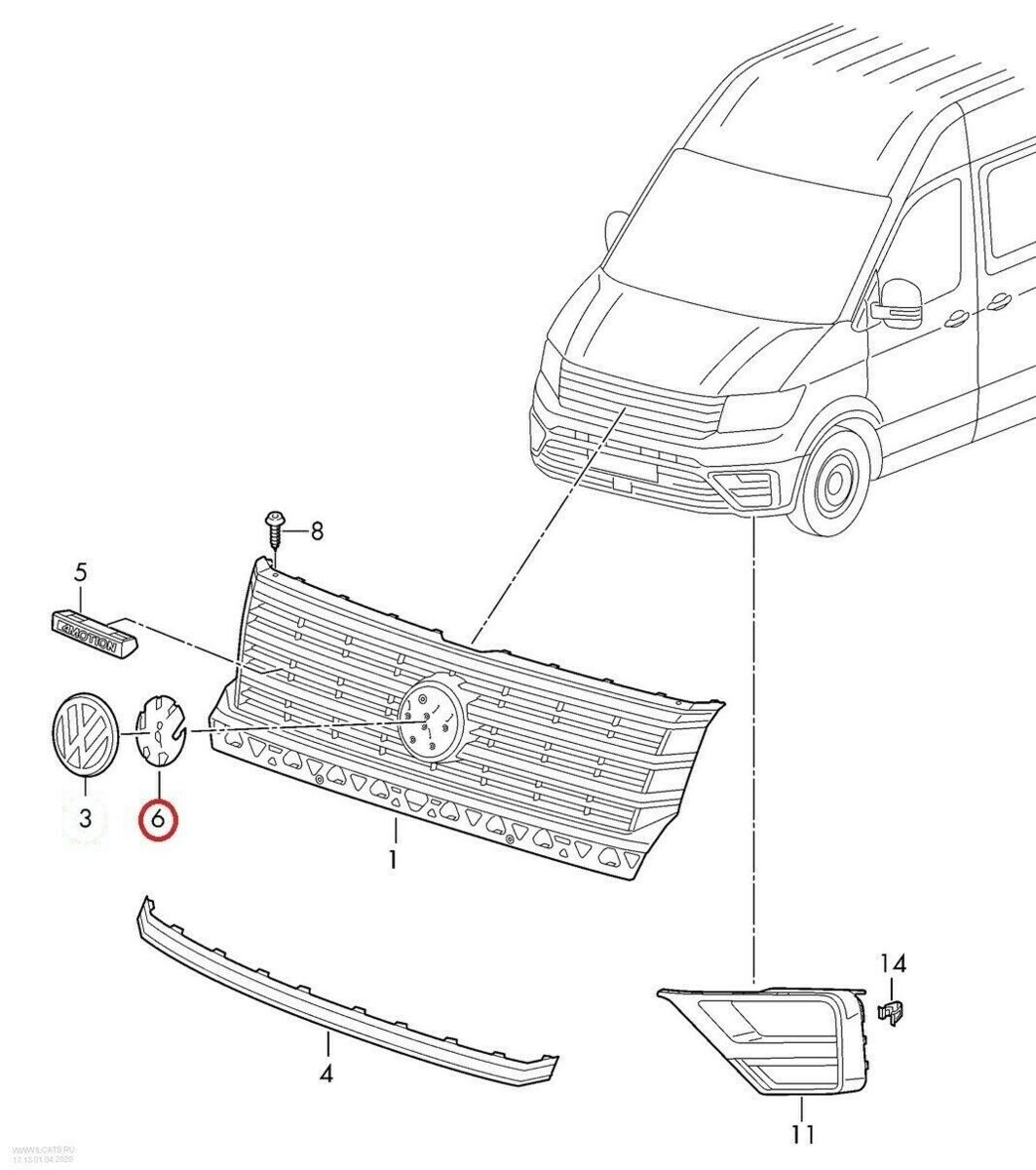 NEW GENUINE VOLKSWAGEN VW TRANSPORTER FRONT BUMPER SUPPORT BADGE EMBLEM 7E0853719041 - Image 2