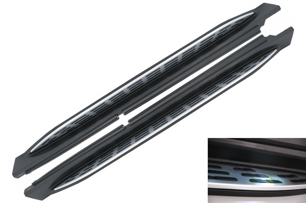 Running Boards Side Steps suitable for Mercedes GLE W167 (2019-up) with LED Courtesy Light
