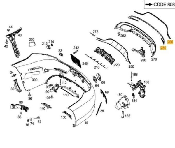 NEW GENUINE MERCEDES MB C W205 COUPE REAR BUMPER DIFFUSER LOWER TRIM PRIMED A20588589389999 - Image 2