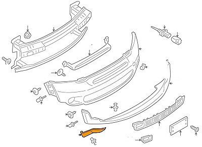 MINI GENUINE COUNTRYMAN R60 R61 PRESSURE LIFT SEAL FRONT RIGHT O/S 51119802644 - Image 2