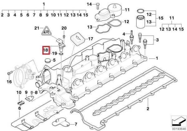 NEW BMW OEM E46 E38 E39 E53 E60 E65 E83 M47 M57 DIESEL CAMSHAFT POSITION SENSOR 13627794646 - Image 2