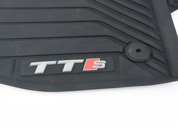 NEW GENUINE AUDI TTS COUPE 2015- FRONT BLACK RUBBER ALL WEATHER FLOOR MATS LHD 8S0061221041 - Image 5