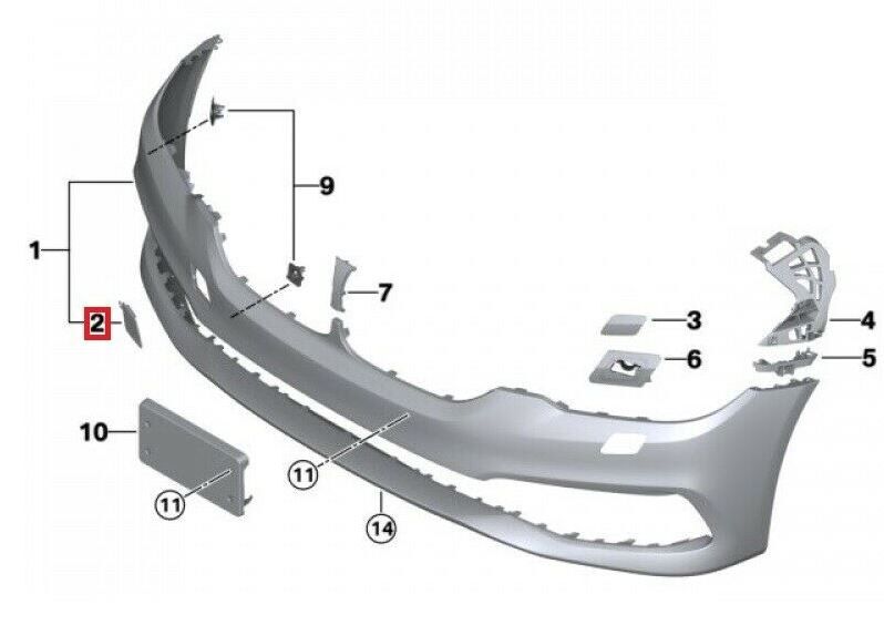 NEW GENUINE BMW 6 SERIES G32 GT FRONT BUMPER TOW HOOK COVER CAP 51117445592 - Image 2