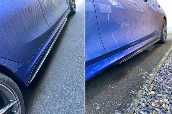 Side Skirts Extension suitable for BMW 3 Series G20 Sedan G21 Touring (2018-up) M Sport Design Piano Black - Image 12