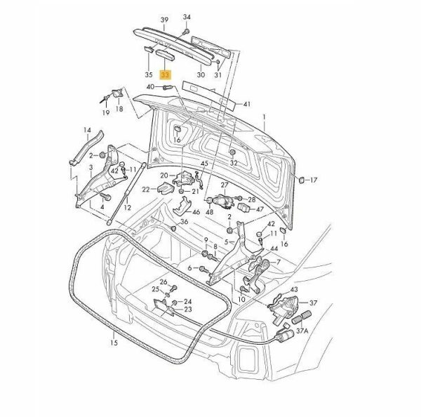 NEW GENUINE AUDI A8 2004-2010 REAR TRUNK PUSH BUTTON SWITCH 4E0827565C - Image 2