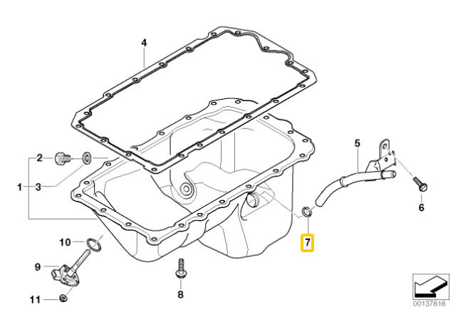 NEW GENUINE BMW 1 3 X3 Z4 E87 E46 E90 E83 E85 O RING FOR OIL DIPSTICK TUBE LOWER 11437529257 - Image 2