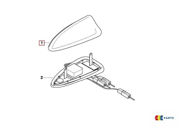 BMW GENUINE 2 3 4 SERIES EMPTY HOUSING FOR ROOF ANTENNA SHARK FIN COVER PRIMED 65209259440 - Image 2