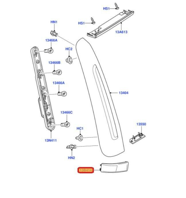 NEW GENUINE FORD C-MAX 2003-2010 REAR BUMPER REFLECTOR RIGHT O/S 1222990 - Image 2