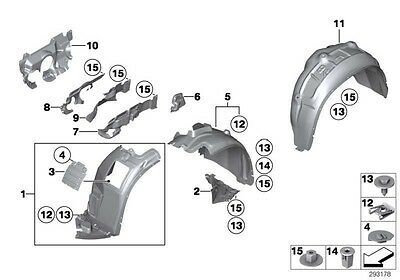 BMW NEW GENUINE X1 SERIES E84 FRONT LEFT RIGHT WHEEL ARCH COVER 51712993140 - Image 2
