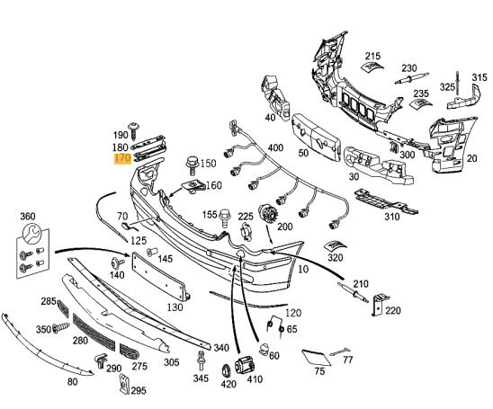 NEW GENUINE MERCEDES BENZ MB CLK CLASS W209 FRONT BUMPER END BRACKET LEFT N/S A2038801114 - Image 3