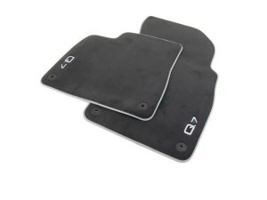 NEW GENUINE AUDI Q7 SQ7 2016- FRONT PREMIUM BLACK TEXTILE FLOOR MATS LHD 4M1061275MNO