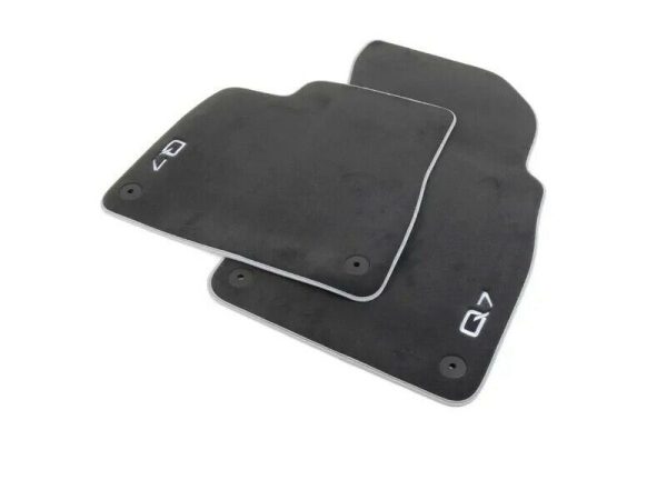 NEW GENUINE AUDI Q7 SQ7 2016- FRONT PREMIUM BLACK TEXTILE FLOOR MATS LHD 4M1061275MNO