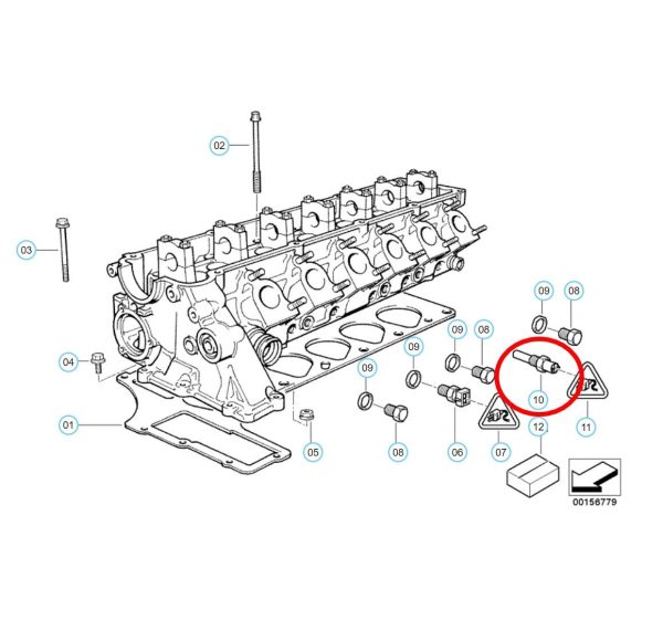 NEW GENUINE BMW X5 Z3 Z8 3 5 7 8 SERIES COOLANT TEMPERATURE SENSOR 13621703993 - Image 3