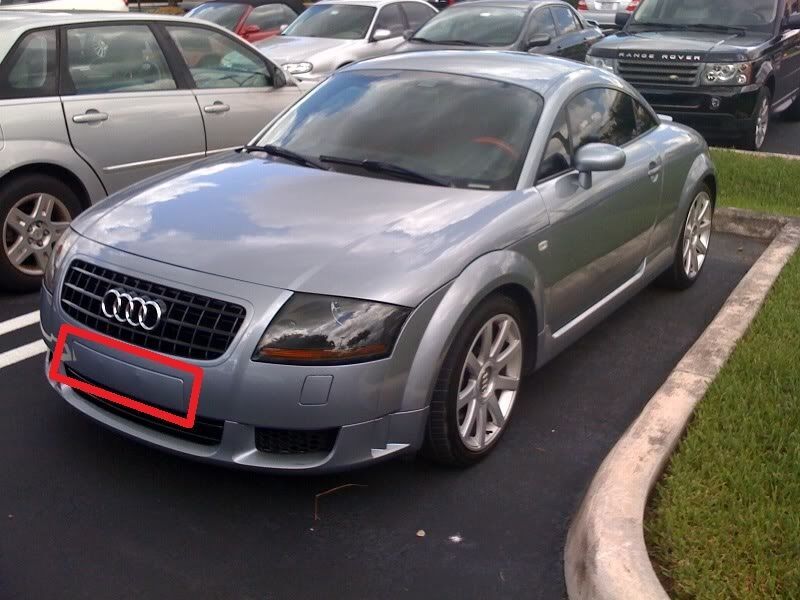 NEW GENUINE AUDI TT MK1 03-06 FRONT GRILL NUMBER PLATE FILLER DELETE PRIMED 8N0807285GRU - Image 2