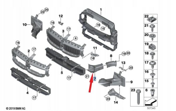 NEW GENUINE BMW 3 SERIES G20 G21 FRONT LEFT BRAKE AIR DUCT FRONT SECTION 7422277 - Image 2
