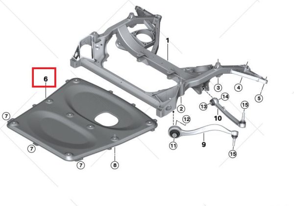 BMW NEW GENUINE F80 F82 F83 F87 FRNT AXLE STRUCTURAL REINFORCEMENT PANEL 31102284631 - Image 2