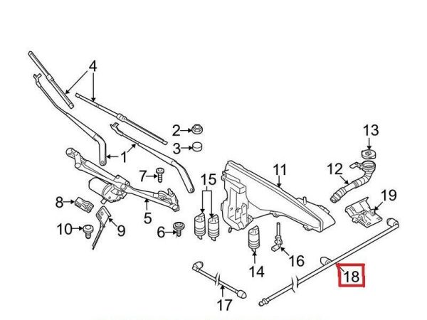 NEW GENUINE BMW X5 X6 WINDSHIELD WASHER TUBING HOSE 61667201274 - Image 2