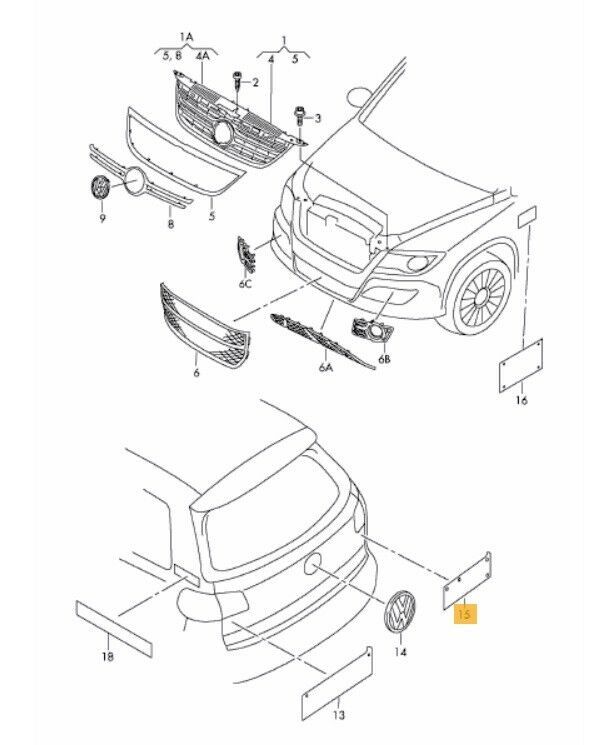 NEW GENUINE VOLKSWAGEN TAILGATE REAR TRUNK BLUE MOTION CHROME BADGE EMBLEM 3C0853675AJWWS - Image 2