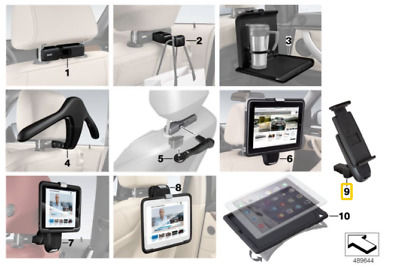 NEW GENUINE MINI BMW E90 F10 F20 F30 F32 G30 F46 E87 HEADREST PC TABLET HOLDER 51952408224 - Image 2