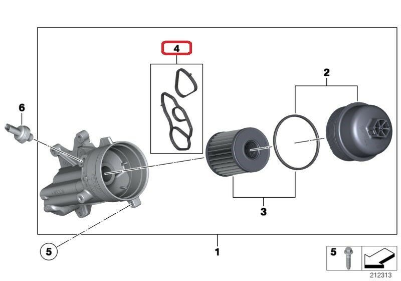 MINI NEW GENUINE R55 R56 R57 R58 R59 R60 R61 OIL HOUSING GASKET SET 11428643758 - Image 2
