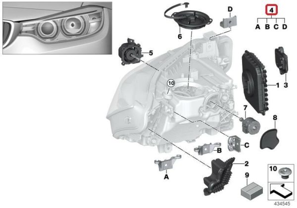 BMW NEW GENUINE 3 SERIES F30 F31 LCI SET OF HEADLIGHT HOLDER REPAIR KIT 63117419598 - Image 2