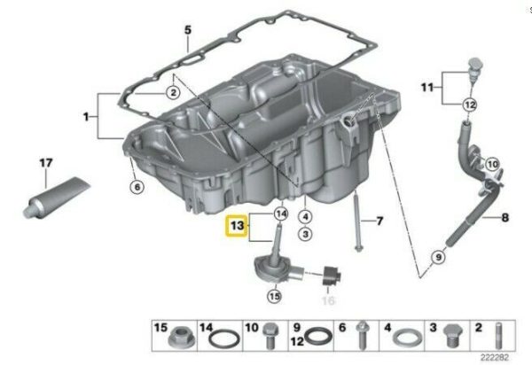 NEW GENUINE BMW 1 3 5 6 7 X1 X3 X5 X6 Z4 SERIES ENGINE OIL LEVEL SENSOR 12617607910 - Image 2