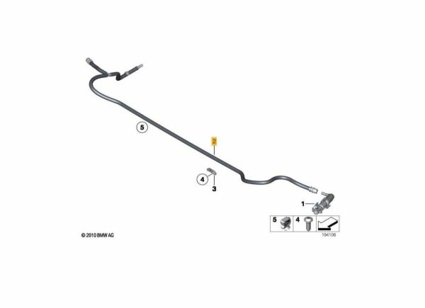 NEW GENUINE OEM BMW HOSE LINE FOR HEADLIGHTS CLEANING SYSTEM 61677178742 - Image 2