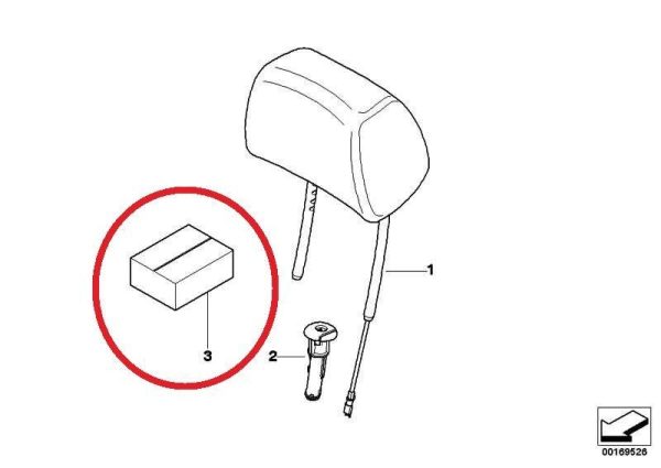 BMW NEW GENUINE FRONT SEAT CRASH ACTIVE HEAD RESTRAINT REPAIR KIT 52109176091 - Image 2