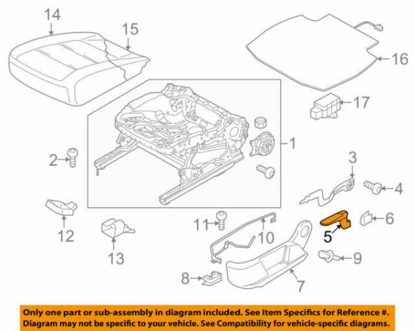 NEW GENUINE VW TIGUAN 10-17 FRONT SEAT BACK RECLINER ADJUSTMENT HANDLE RIGHT O/S 5N0882252A82V - Image 2