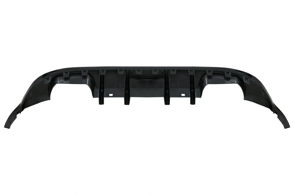 Front Bumper Lip Extension Spoiler with Central Badgeless Grille and Rear Diffuser suitable for VW Golf 7.5 Facelift (2017-2020) Piano Black & Red - Image 17