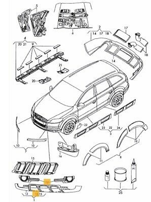 NEW GENUINE AUDI Q7 07-09 FRONT BUMPER FOG LIGHT COVER TRIM LEFT N/S 4L0071301 - Image 2