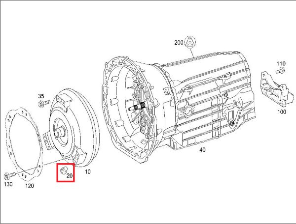 NEW GENUINE MERCEDES BENZ TORQUE CONVERTER DRAIN PLUG A0019901117 - Image 2