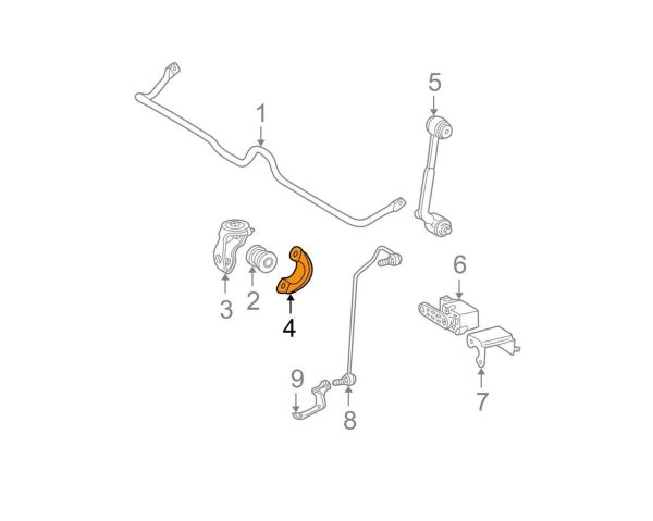 NEW GENUINE MERCEDES BENZ MB C CLASS W202 SWAY BAR CLAMP 1PCS A2023230526 - Image 2
