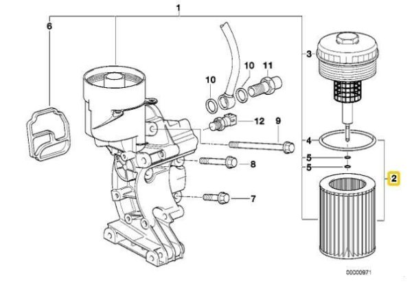BMW NEW GENUINE 3 5 7 X3 X5 Z3 Z4 SERIES OIL FILTER ELEMENT SET KIT 11427512300 - Image 2