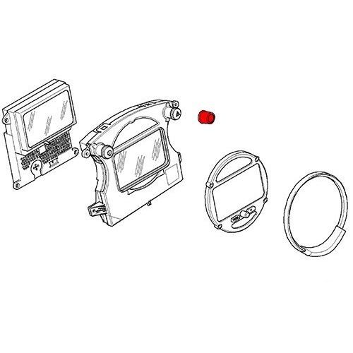 MINI NEW GENUINE COOPER R50 R52 R53 S CENTER CONSOLE TRIM RING CHROME 62106936278