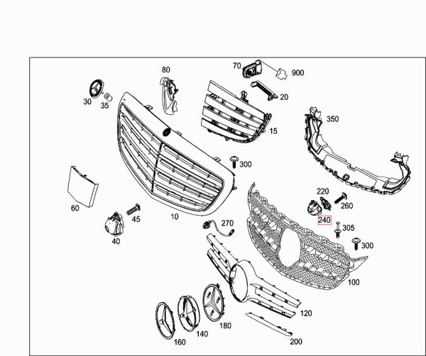 NEW GENUINE MERCEDES BENZ C CLASS W205 FRONT CAMERA HOLDER A2058880240 - Image 2