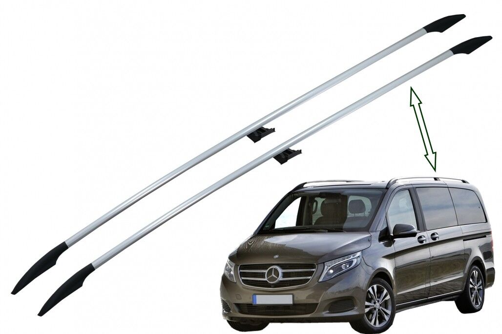 Roof Rails suitable for Mercedes V-Class W447 (2014-Up) Long Wheelbase (LWB) Aluminium - Image 9