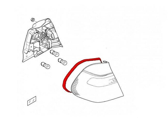 BMW NEW GENUINE 3 SERIES E46 COUPE REAR TAIL LIGHT GASKET SEAL 63218383898 - Image 2