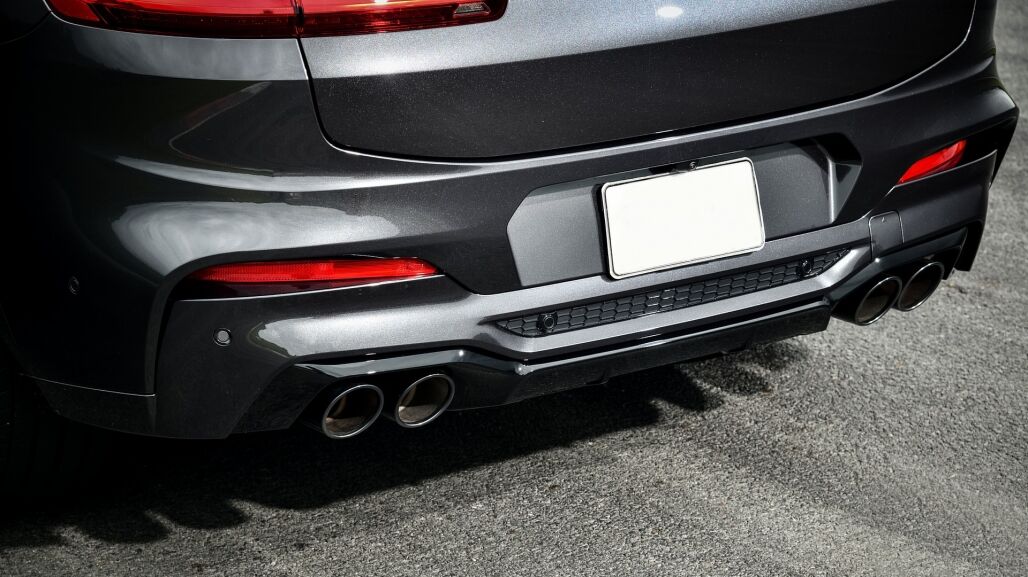 Rear Bumper Spoiler Valance Diffuser Double Outlet with Exhaust Tips suitable for BMW X4 G02 (2018-up) M Sport - Image 14